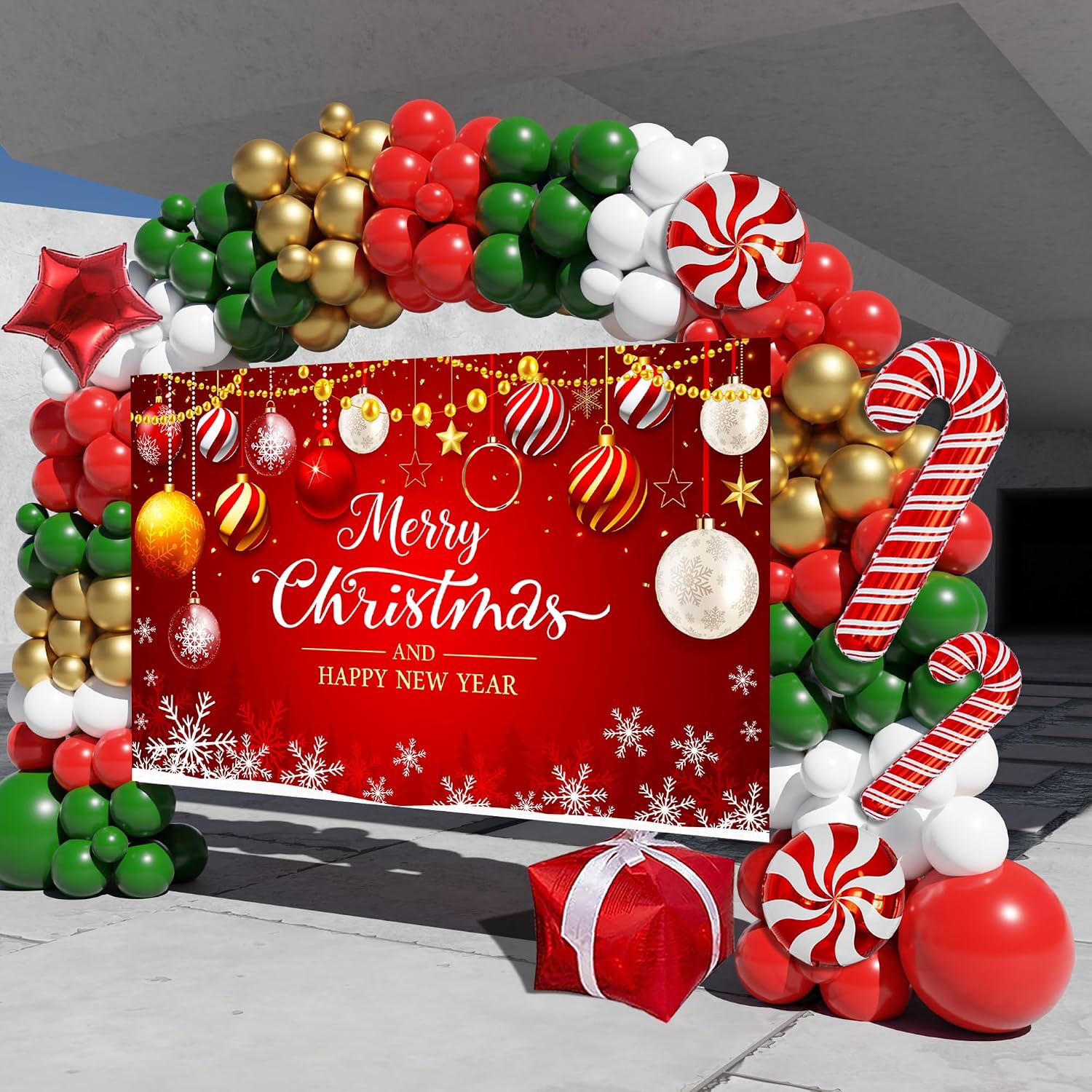 Balloon Arch Kit - Paket Lengkap Dekorasi Balon Lengkung Natal,
