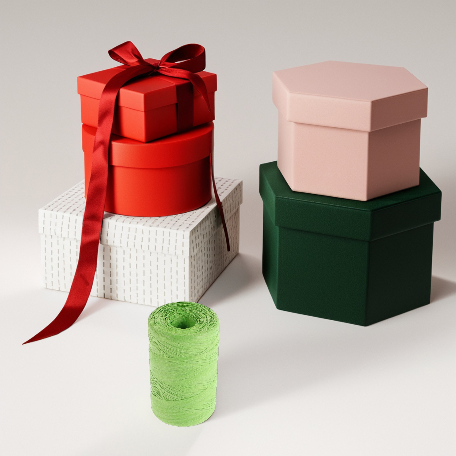 Papercraft Supply Ribbon - Pita Kertas Rafia Berwarna untuk Mengikat