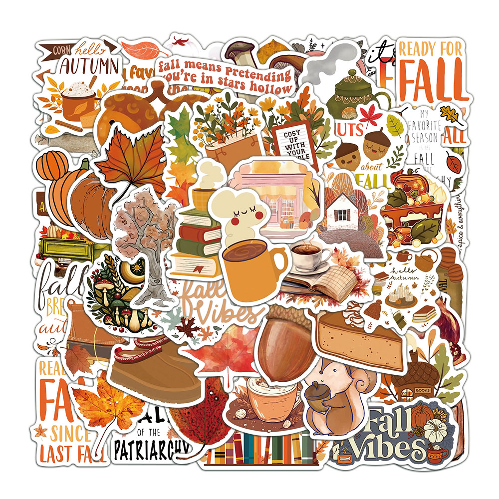 50 buah stiker ilustrasi musim - Plastic Cup 50Pcs ulasan dan harga