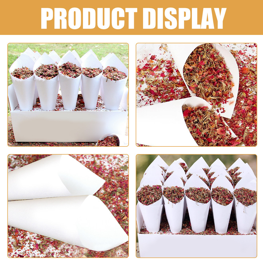 60 buah Kerucut Kelopak Bunga  - Papercraft Supply Confetti ulasan dan harga