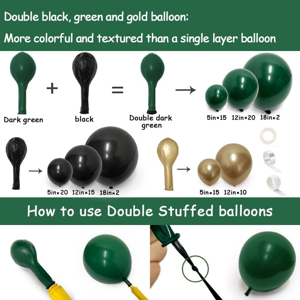 Rangkaian Balon Warna Hitam, H - Balloon Arch Kit ulasan dan harga