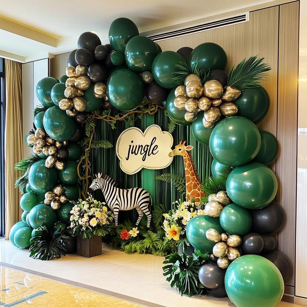 Rangkaian Balon Warna Hitam, H - Balloon Arch Kit ulasan dan harga